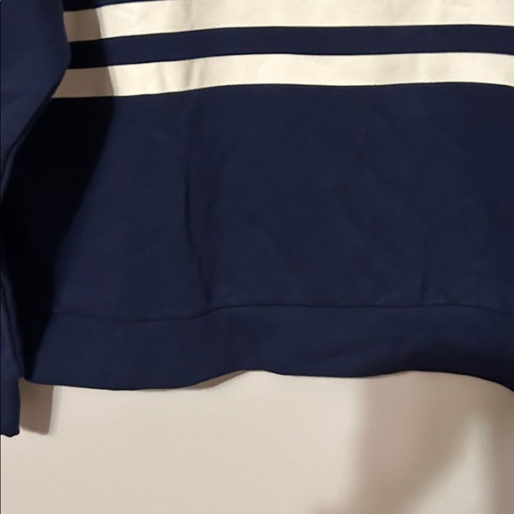 J. Crew: Navy and White Striped Sweatshirt with Gold Buttons. Med. NWT. - Picture 6 of 9